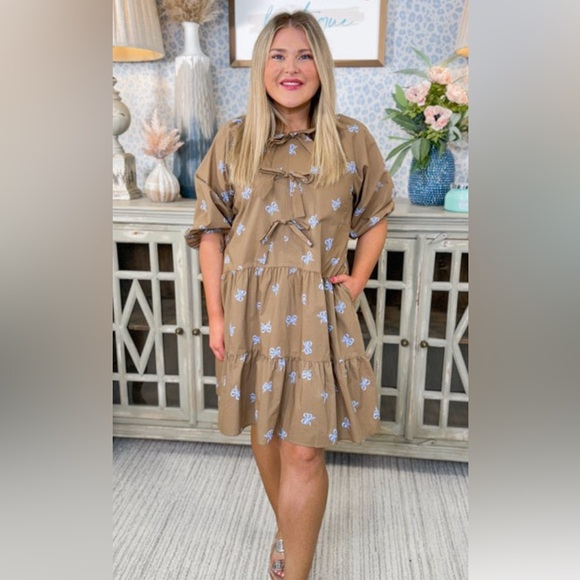 Adorable bow front dress NWOT - Picture 14 of 14